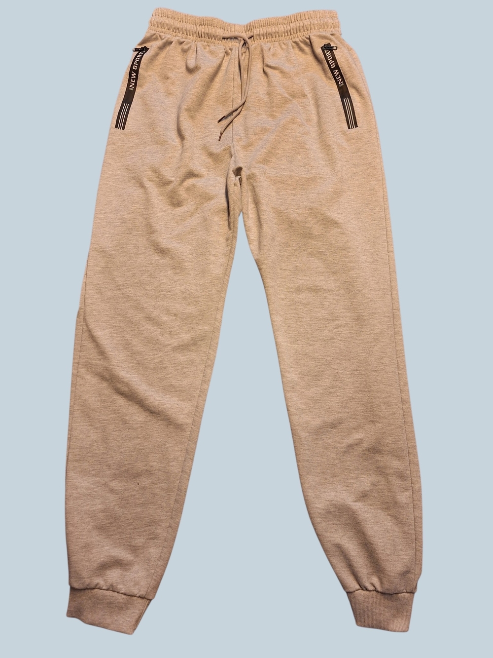 New Sport Light Gray Drawstring Joggers